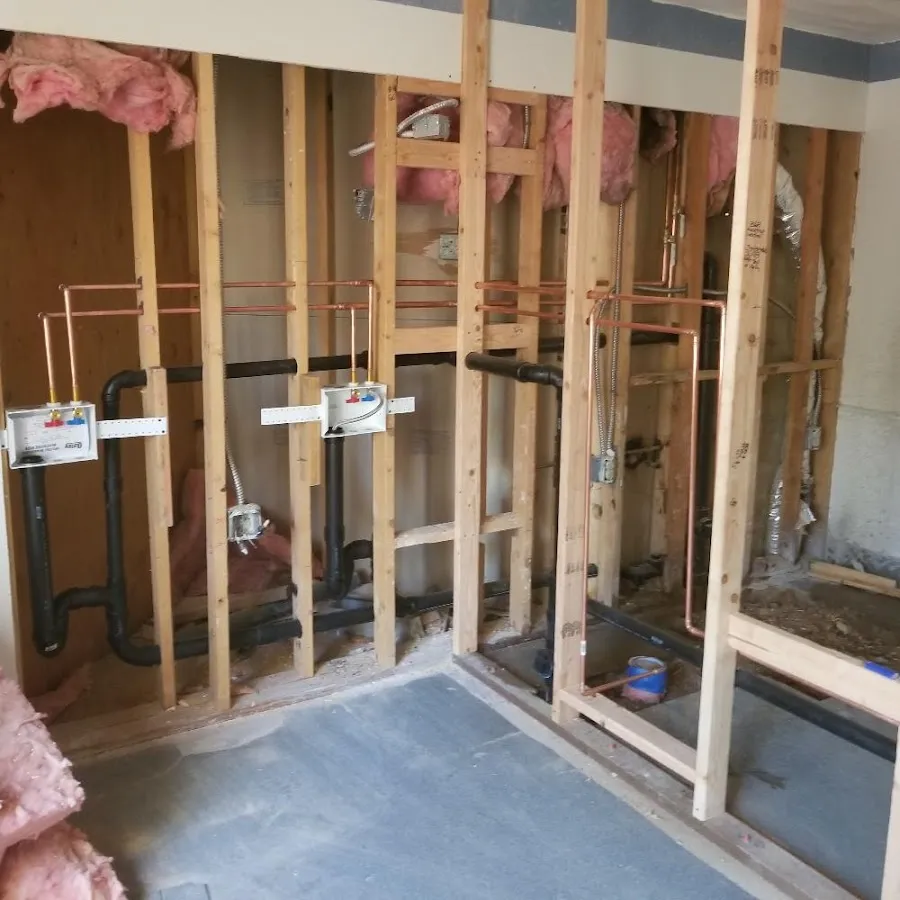 Copper pipe rough-in and plumbing installation in Fort Hood